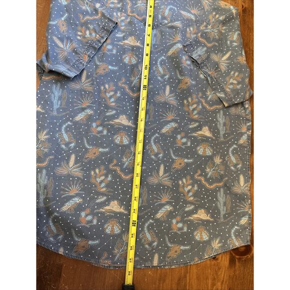 Howler Brothers Men’s Small Pearl Snap Southwestern Shirt Cacti Snake Scorpion - Picture 7 of 9